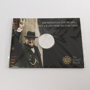 £20 WINSTON CHURCHILL 1/2 oz 2015 Silver Coin NEW